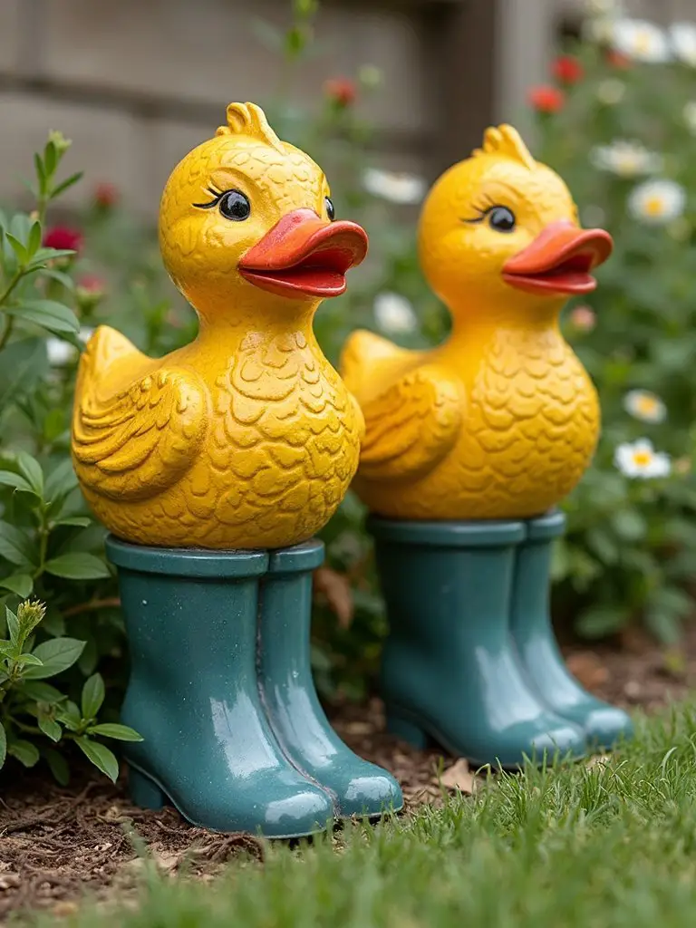 charming durable weatherproof garden duck ornaments