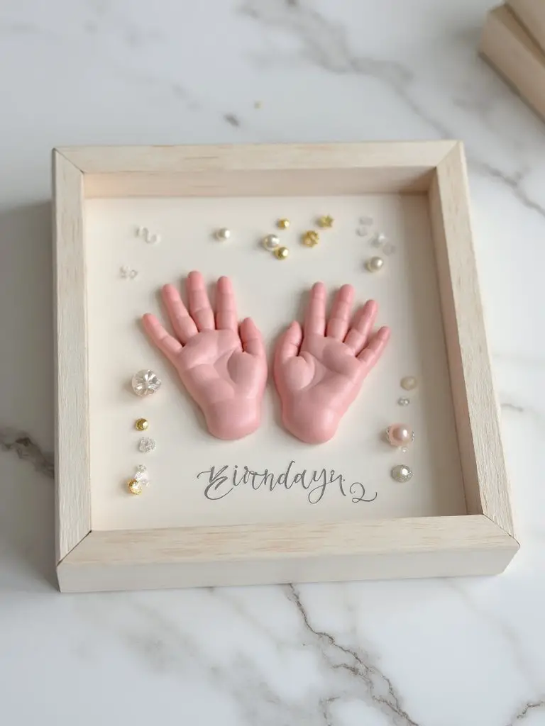 cherish newborn s handprint keepsake forever