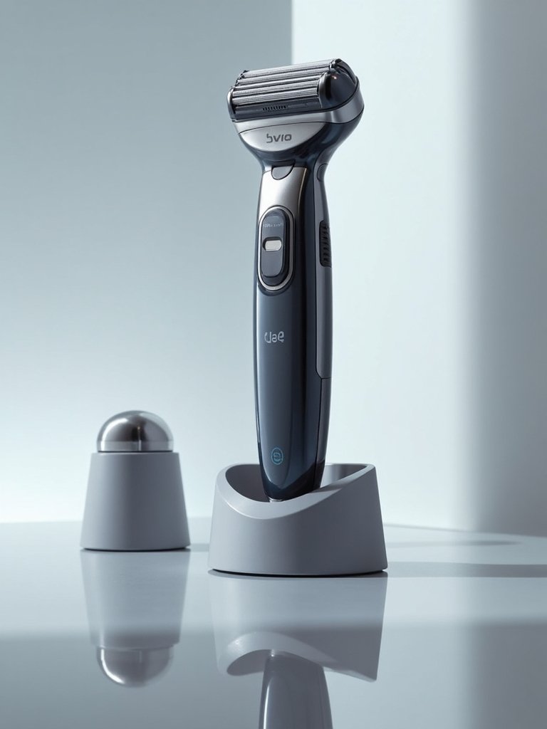 convenient effortless electric razor with cleaning