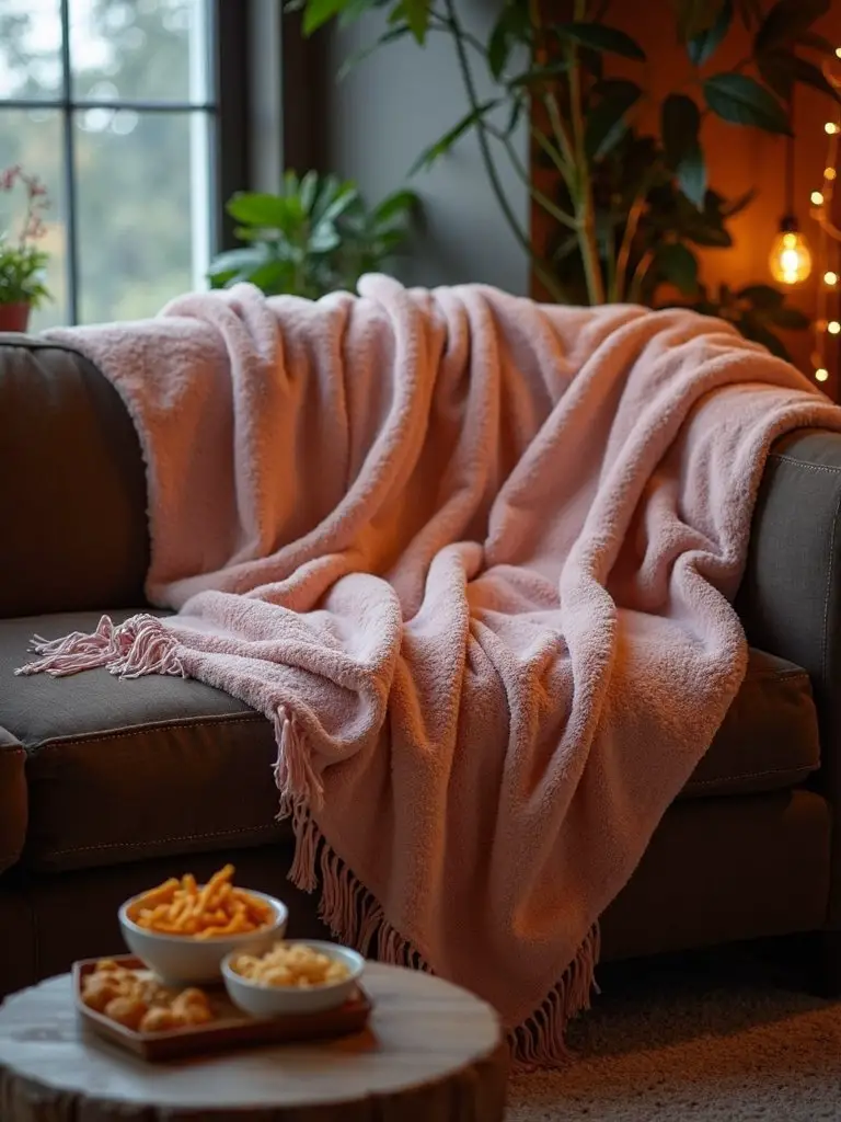 cozy fleece throw family movie nights