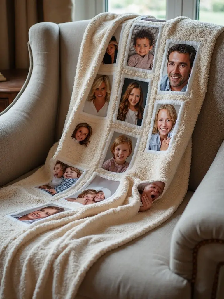 customized family memory keepsake blanket