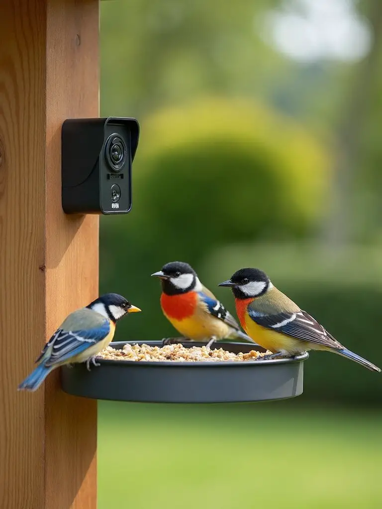 cutting edge bird feeder with smart camera
