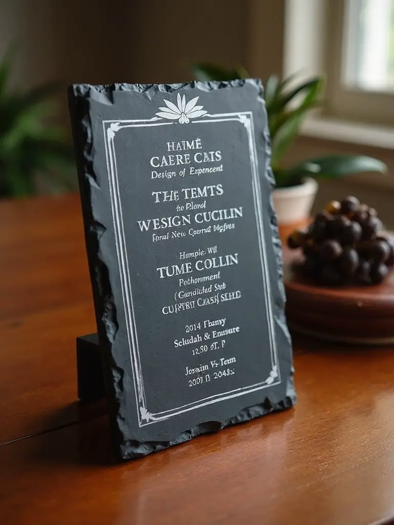 durable personalized legacy commemorating slate plaque