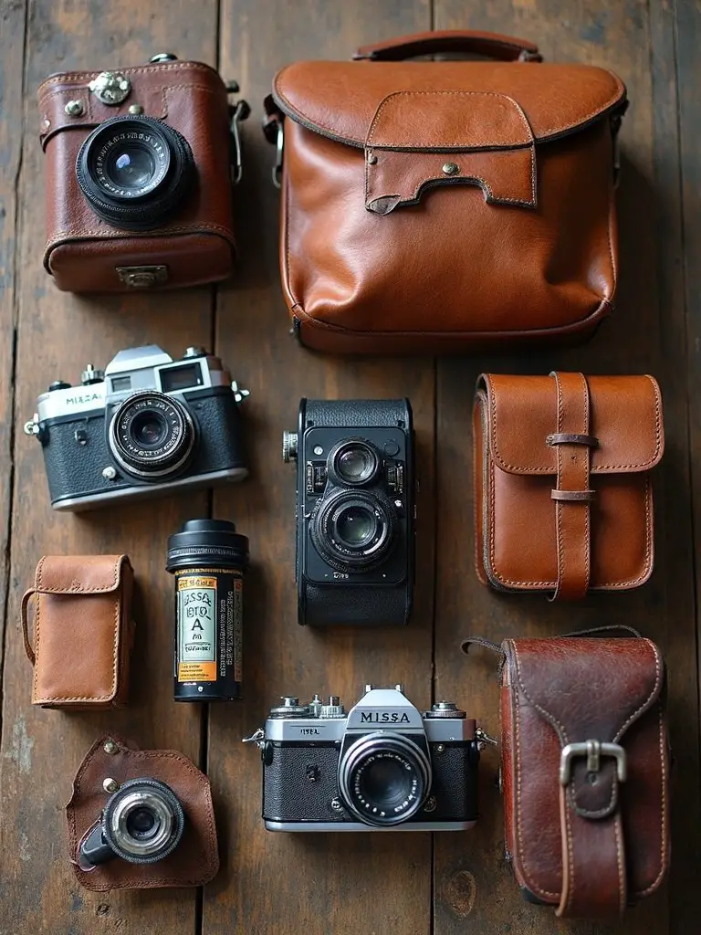 evocative analog photographic equipment and tools