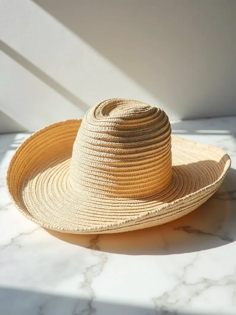 fashionable practical personalized sustainable raffia visor