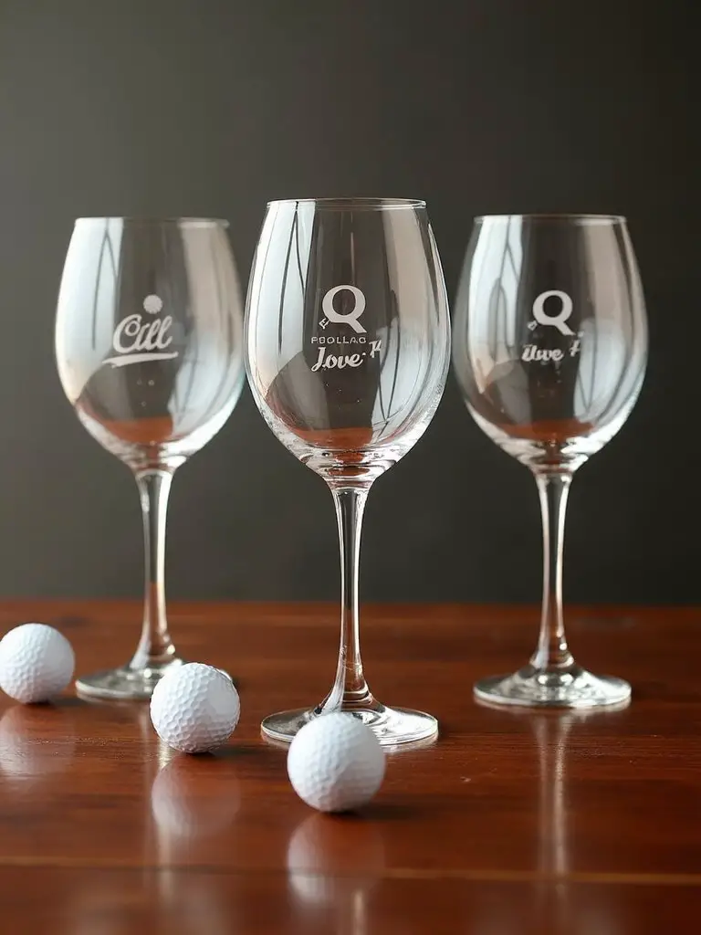 golf themed glassware thoughtful gift set