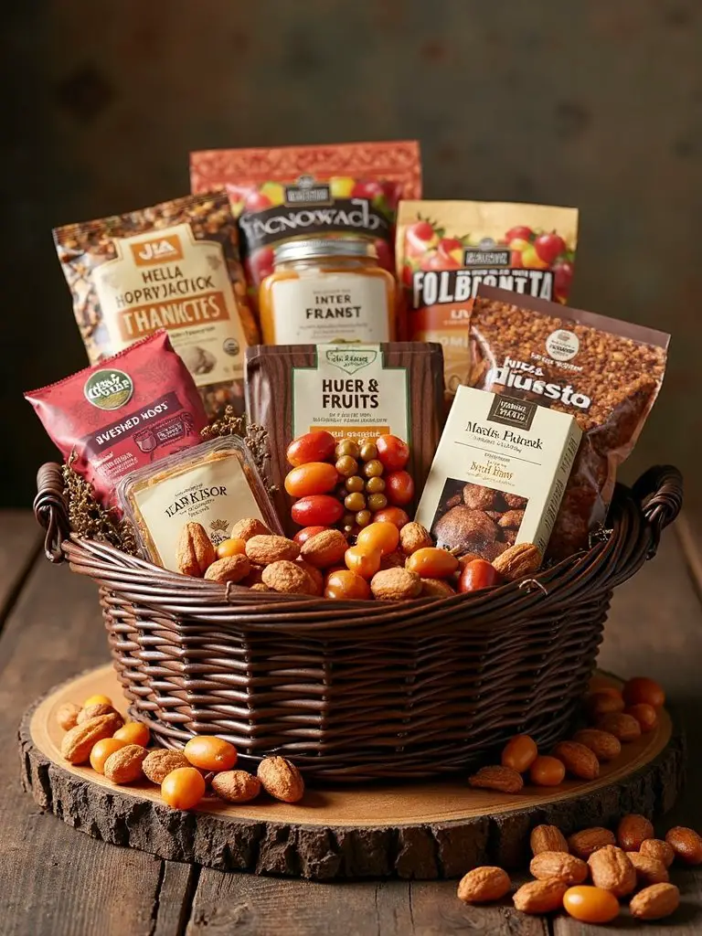 gourmet gift basket for foodie dad