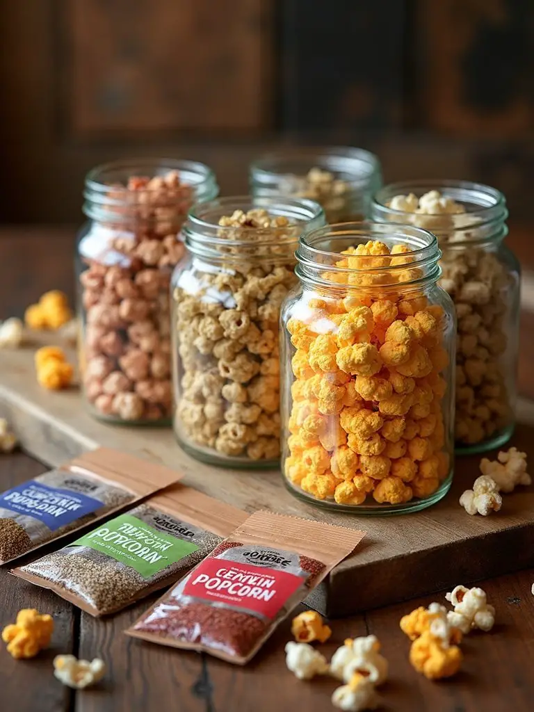 gourmet popcorn with unique seasonings