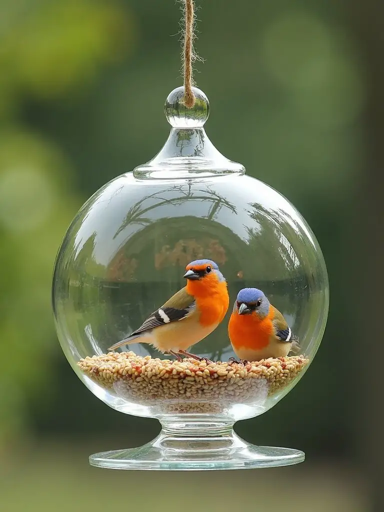 grandmas joyful window mounted bird watching