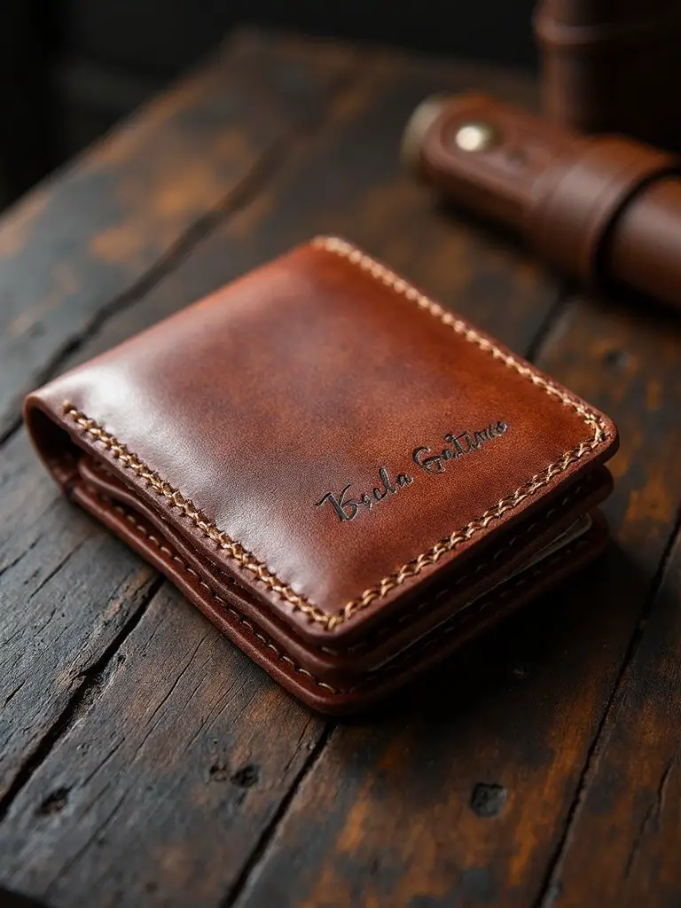 handcrafted personalized enduring leather wallet