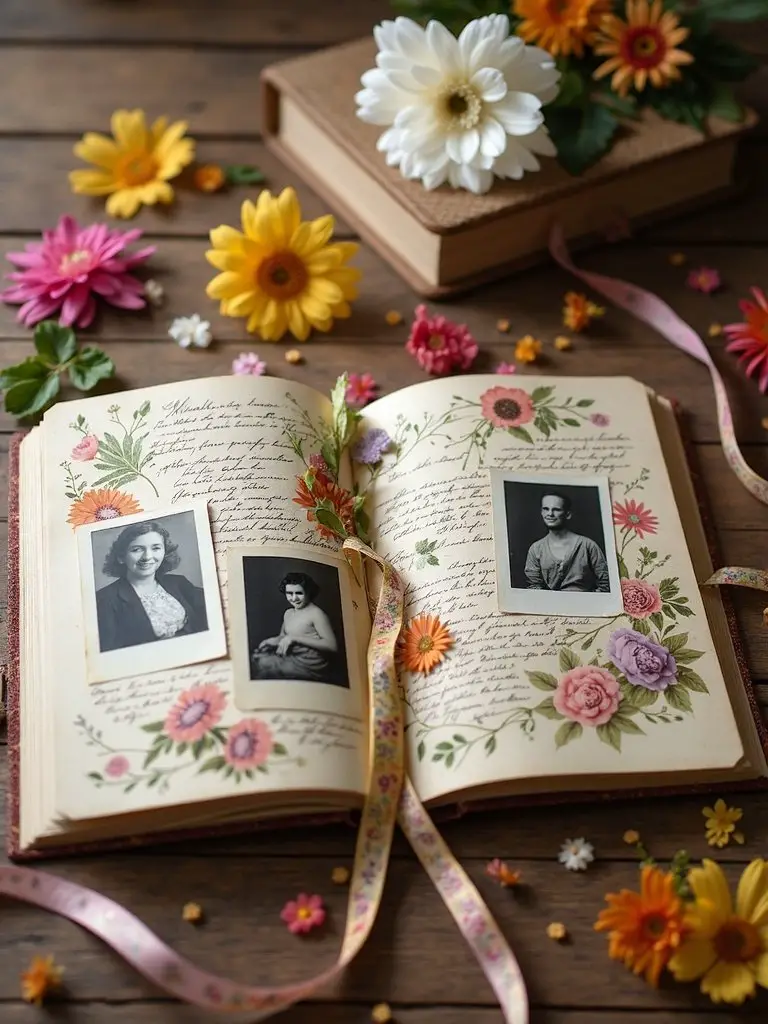 handmade scrapbook filled with memories