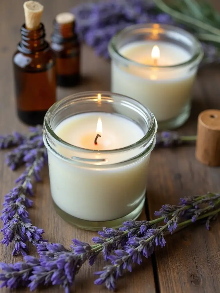 homemade scented relaxing personalized candles