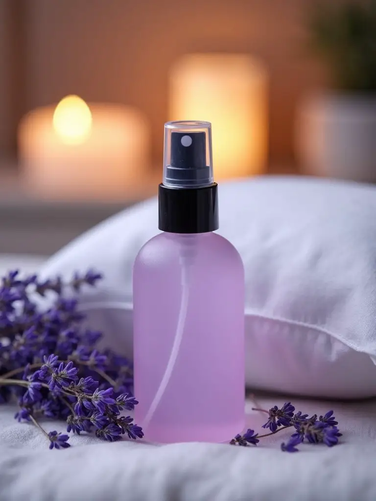lavender spray promotes peaceful sleep