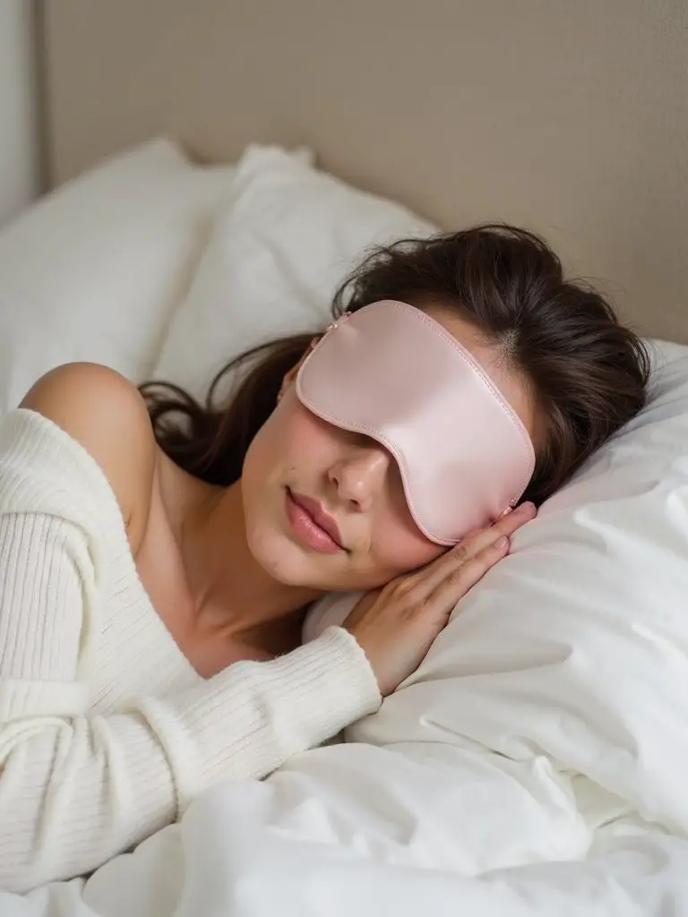 luxurious weighted silk sleep mask