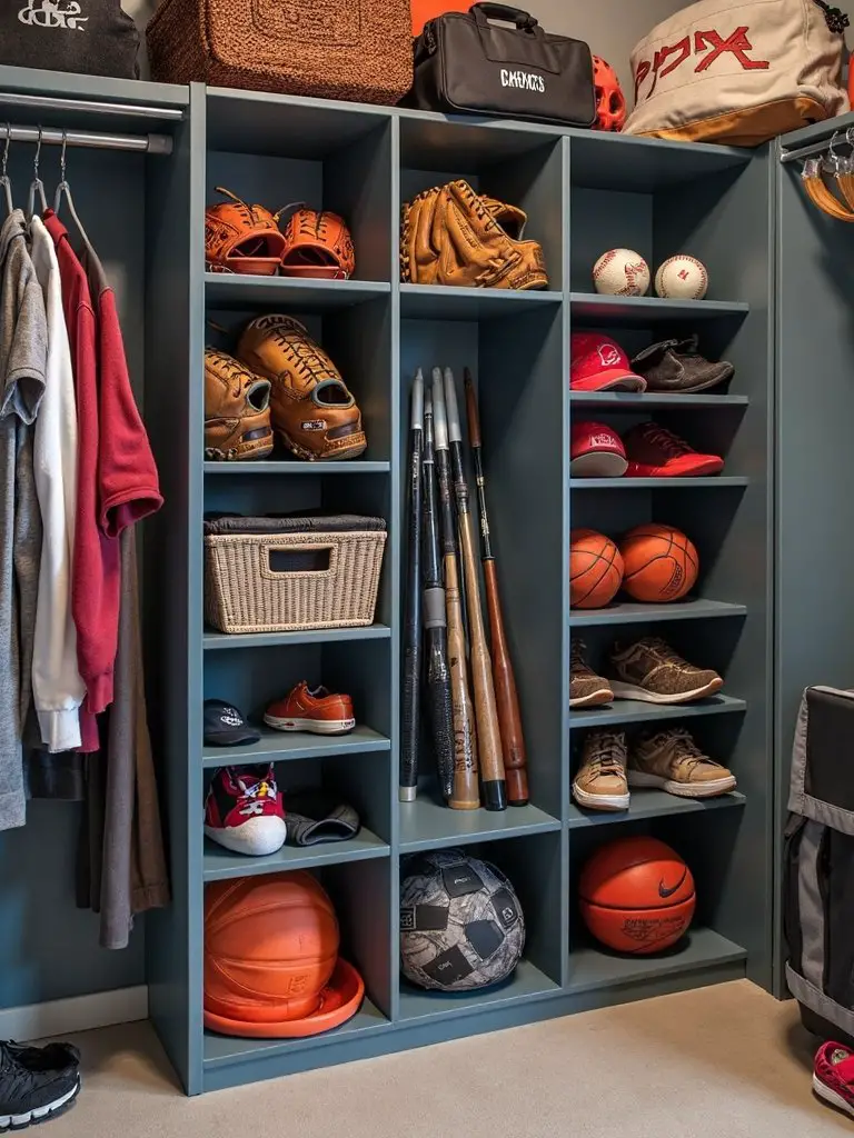 organized practical sports storage solutions
