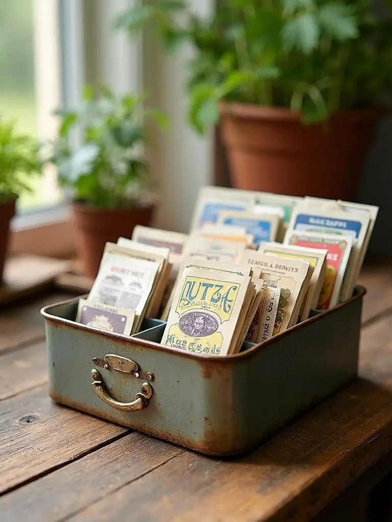 organized seed storage box