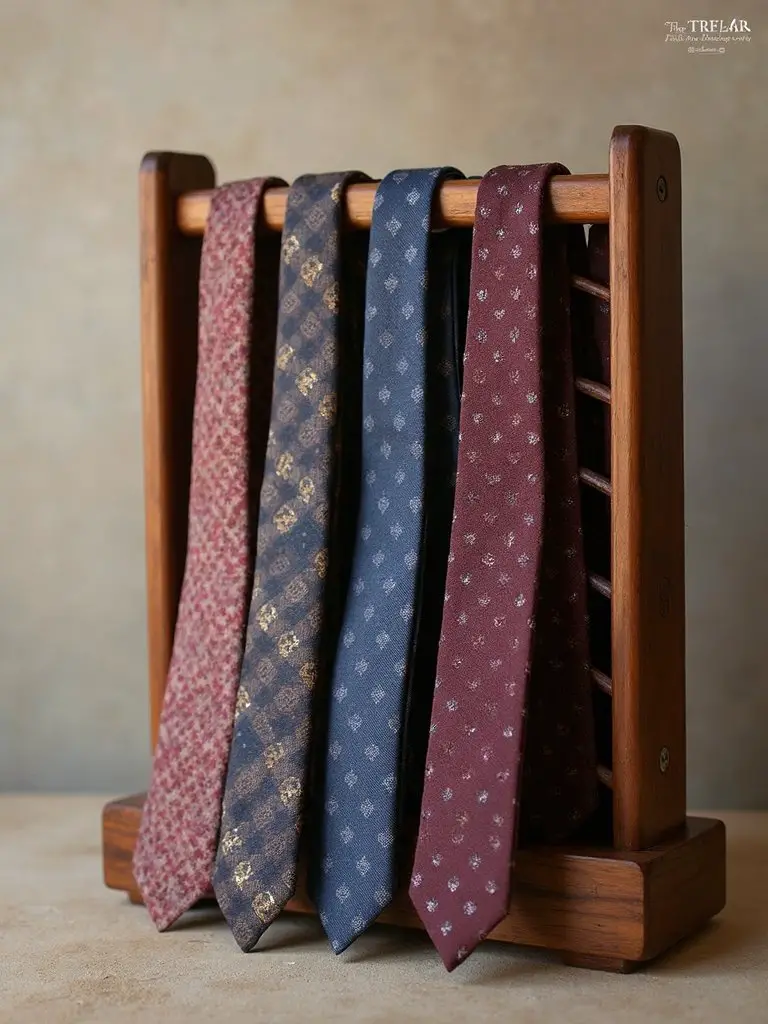 organized sparkling personalized tie rack