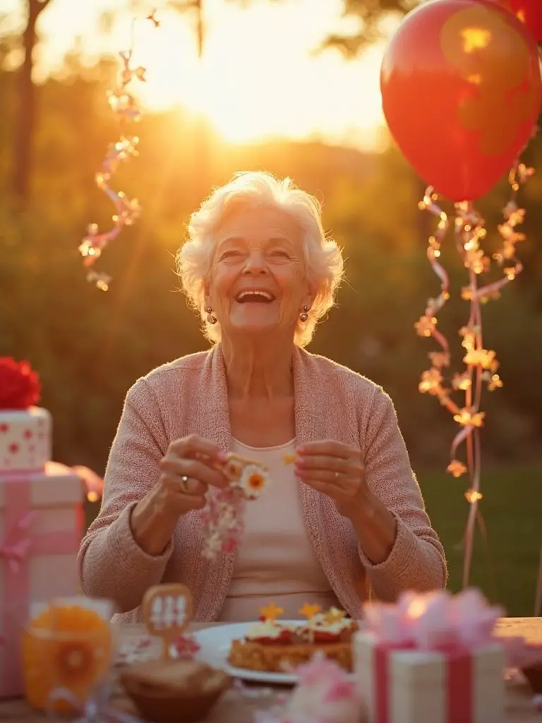 peaceful nature celebration for senior mom