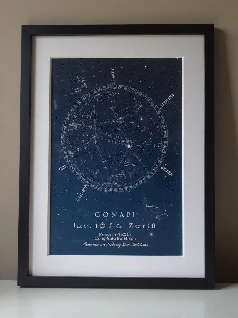personalized celestial birth keepsake memento