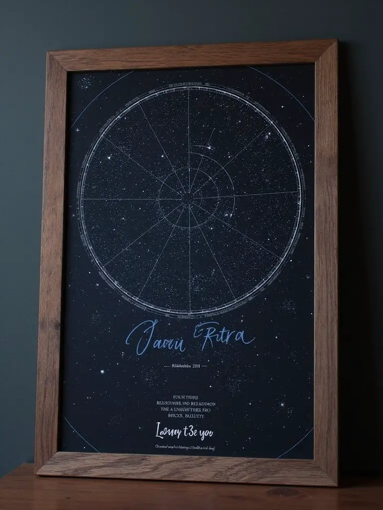 personalized celestial star map keepsake