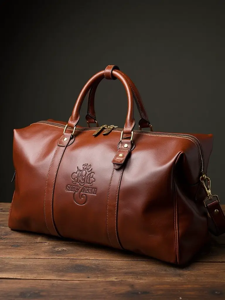 personalized durable versatile premium leather travel bag