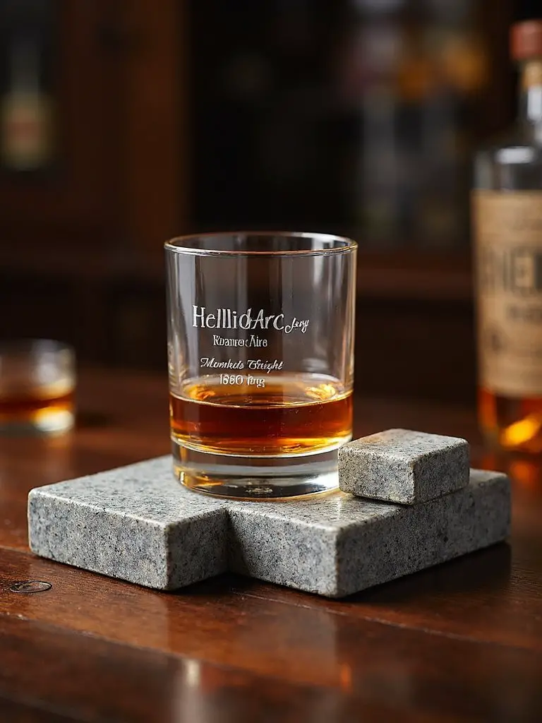 personalized elegant whiskey gift set