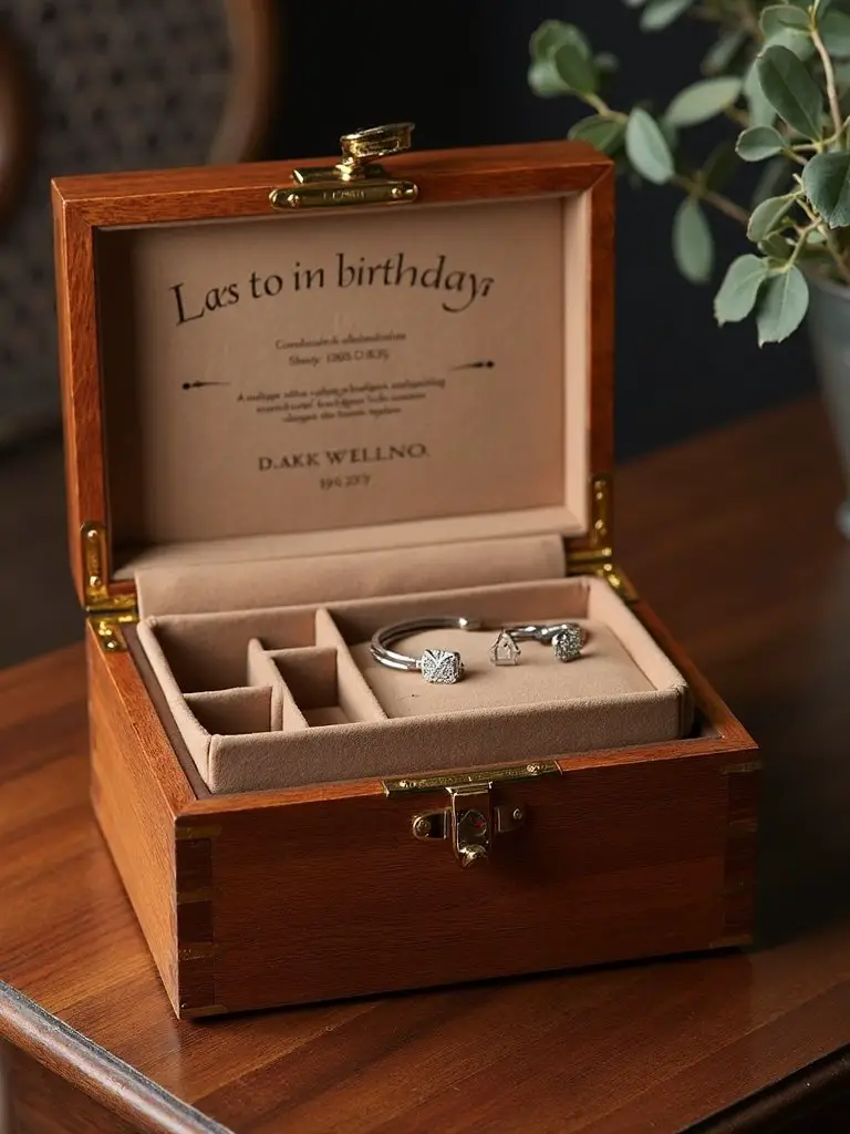 personalized engraved sentimental jewelry box