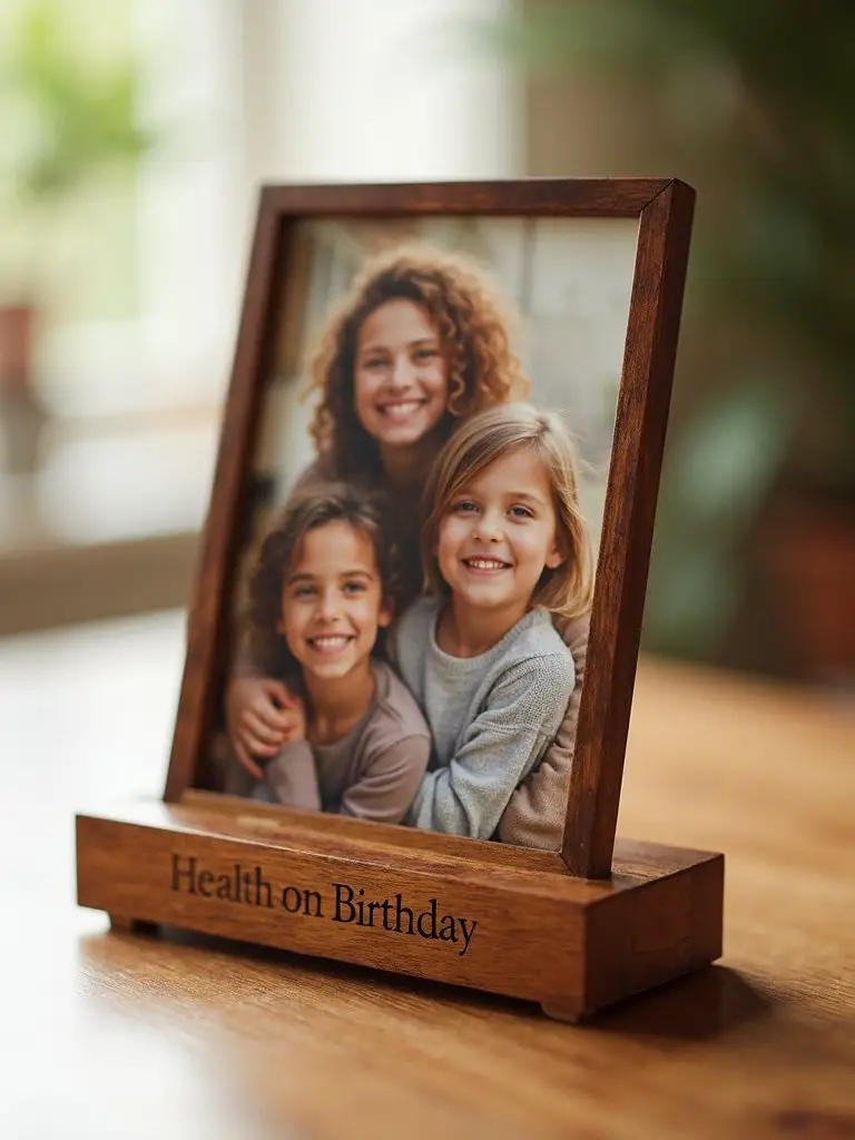 personalized engraved wooden photo display