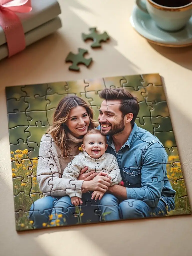 personalized family photo puzzle delight
