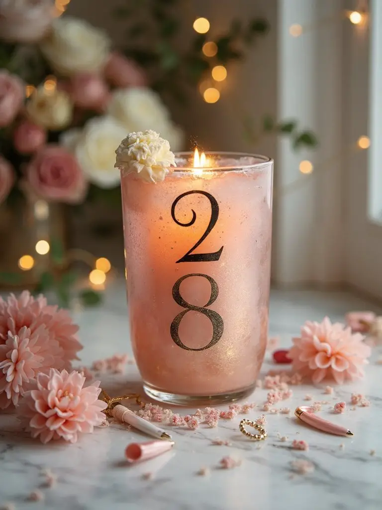 personalized floral engraved birthday celebration tumbler