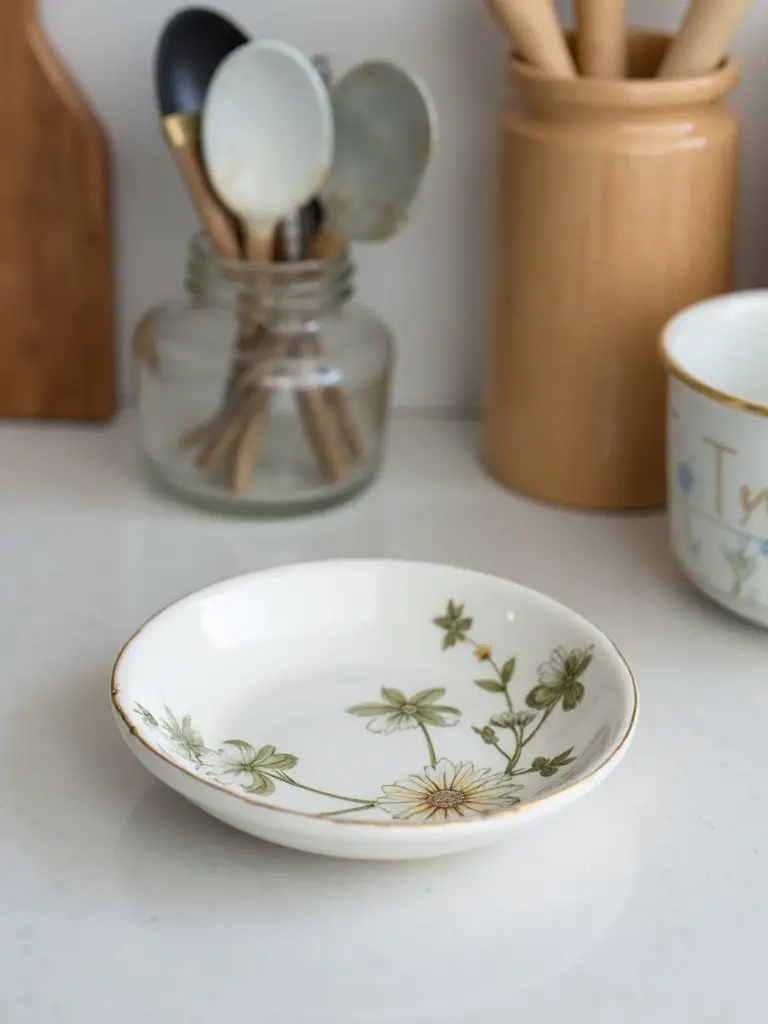 personalized kitchen organization with floral beauty