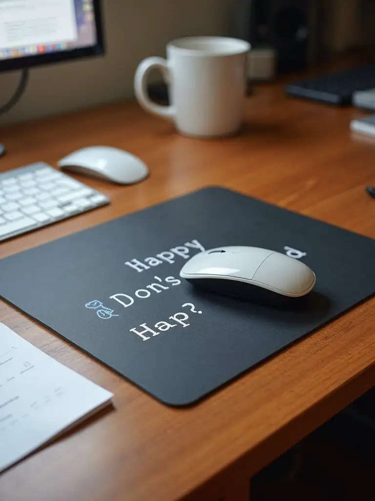 personalized leather mousepad for dad s office