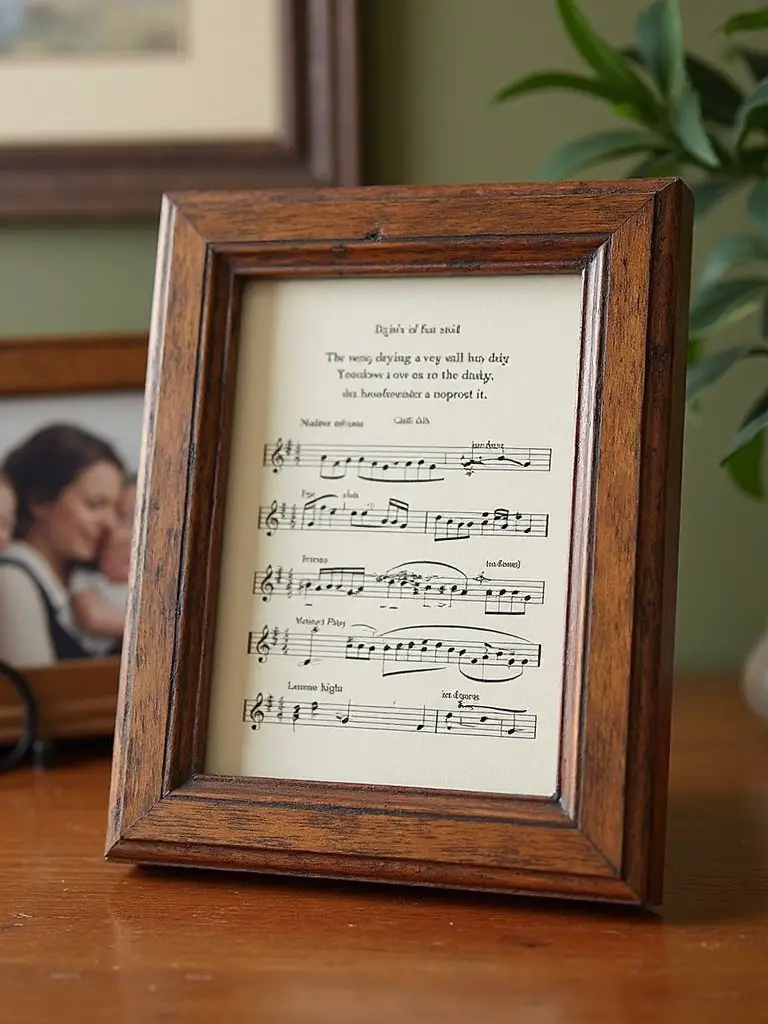 personalized musical photograph frame memento