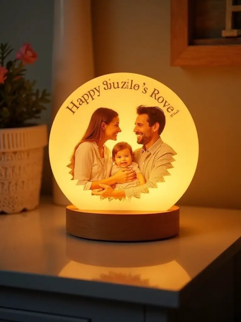 personalized night light for new dads