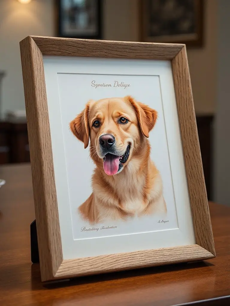personalized pet portrait illustration gift