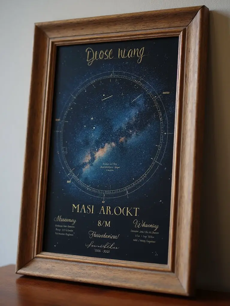 personalized star map constellation art