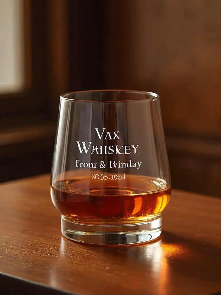 personalized whiskey glass for milestone birthday
