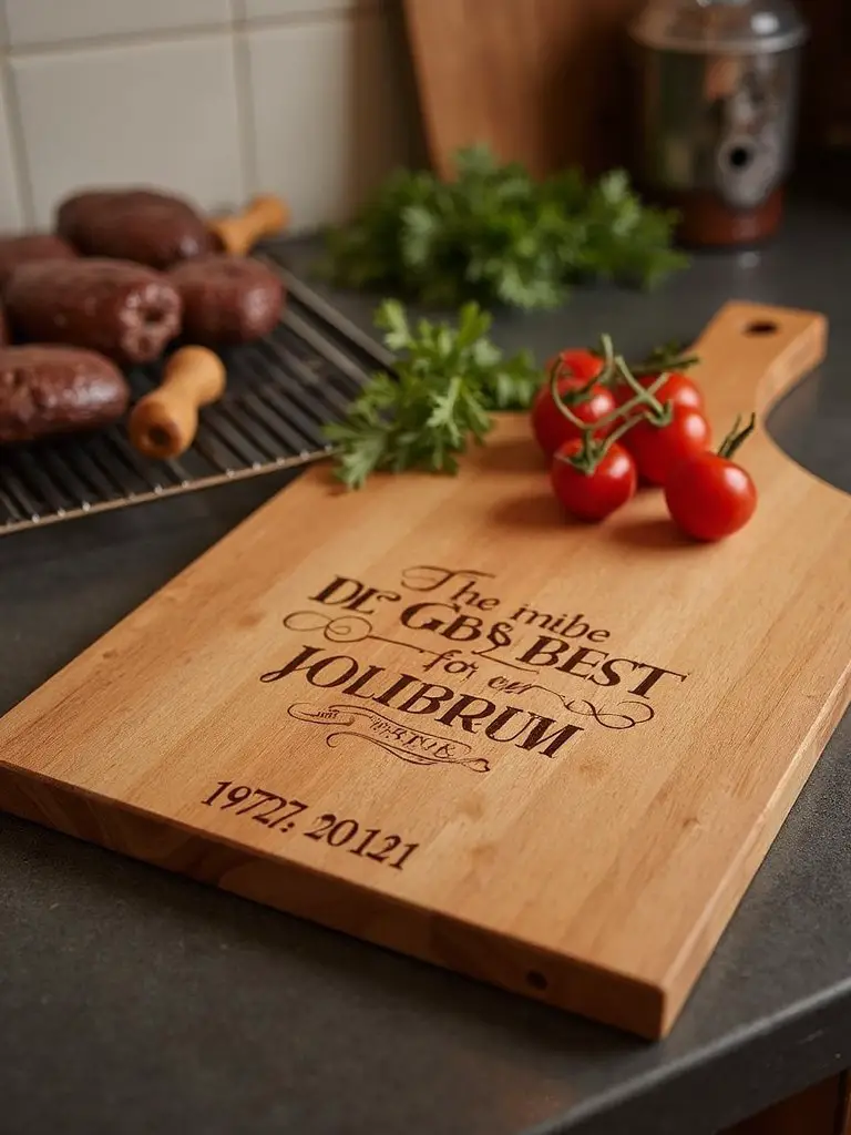 personalized wooden grilling cutting board