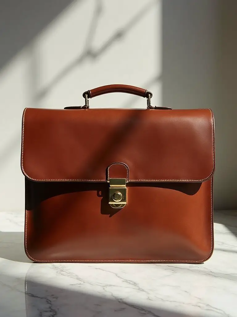 premium leather briefcase for professional