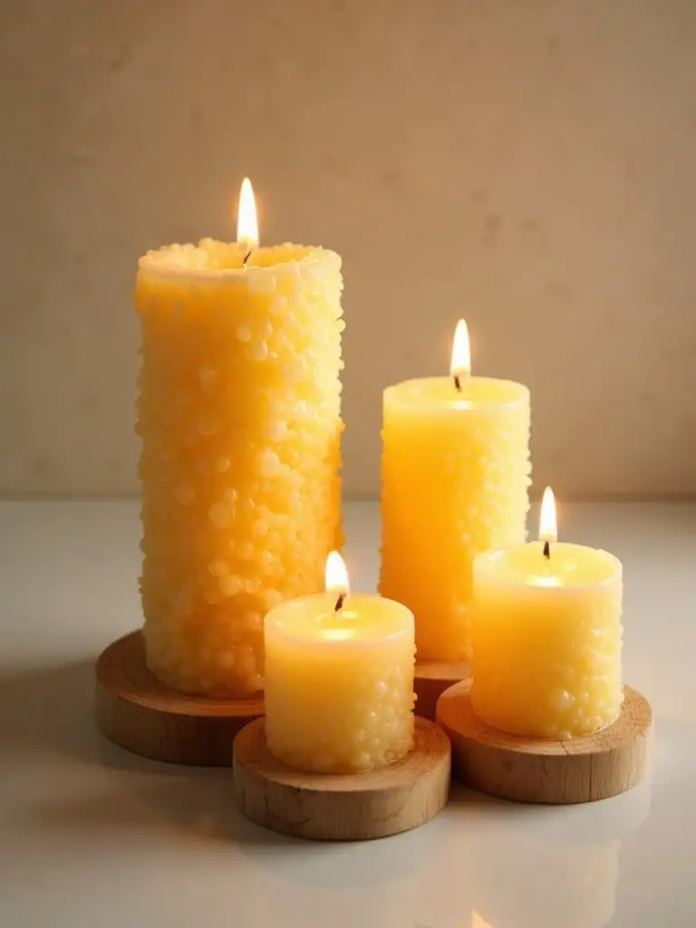 relaxing natural clean burning sustainable beeswax candles