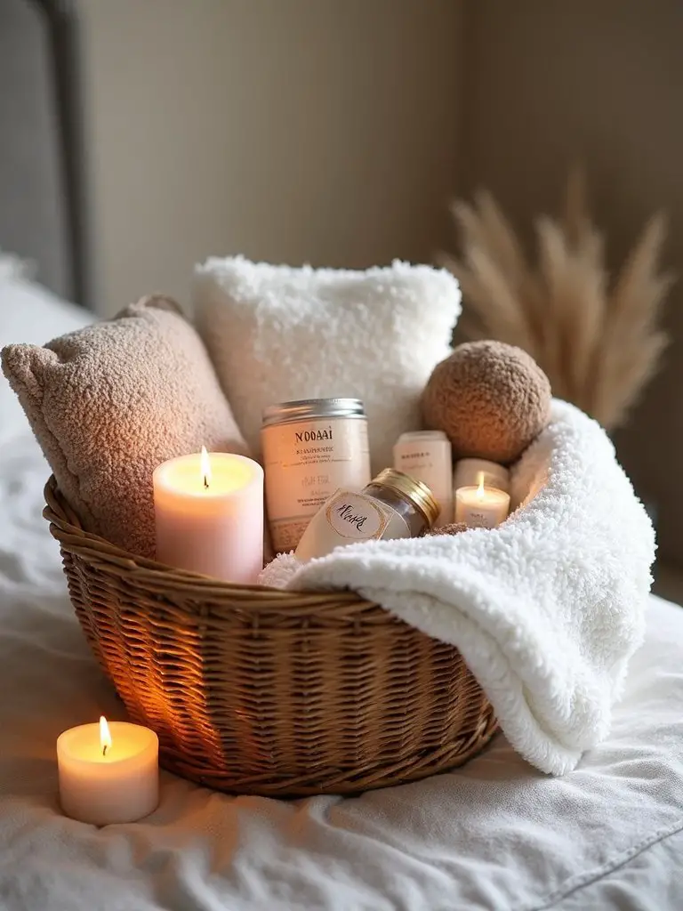 relaxing self care pampering gift basket