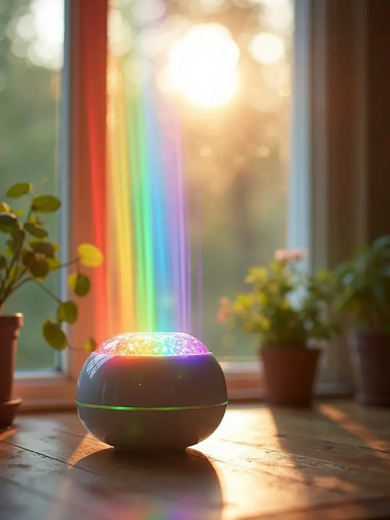 solar powered window rainbow maker