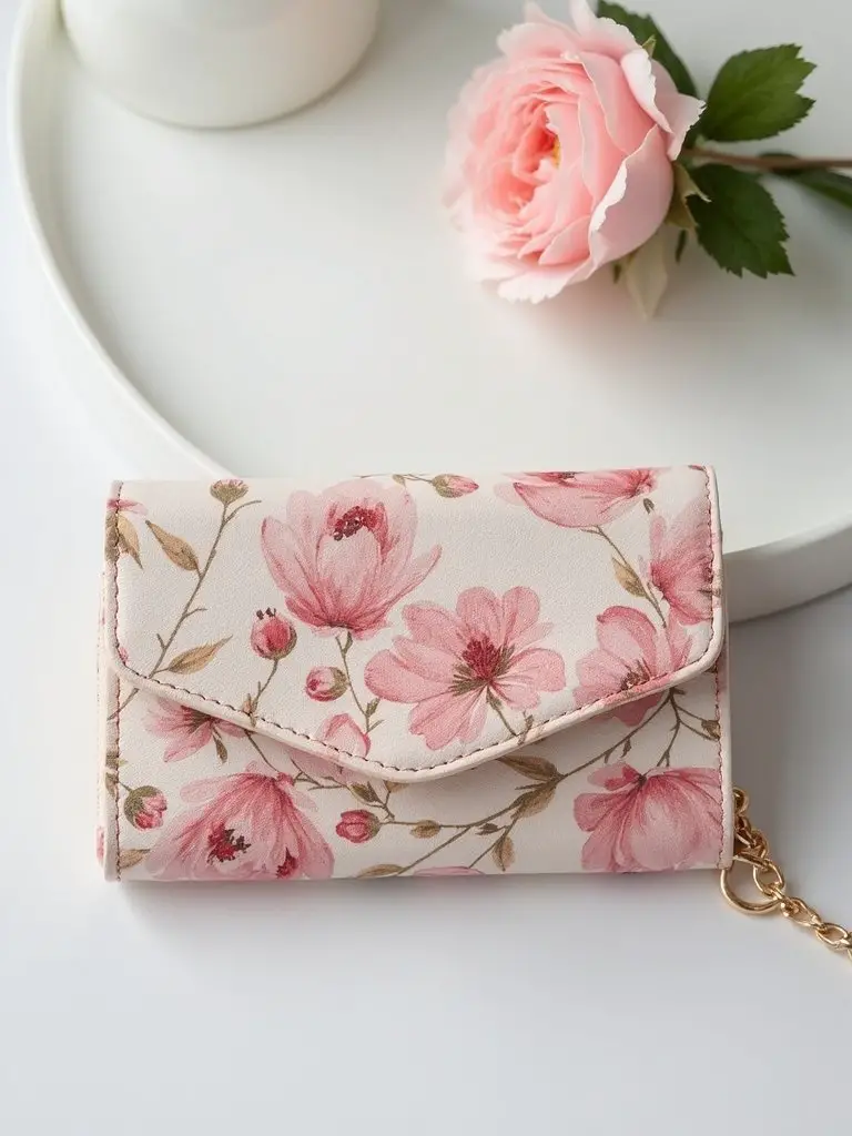 thoughtful elegant practical floral printed wallet