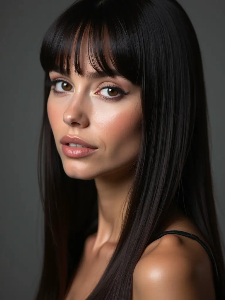 blunt cut minimal layering volumizing product