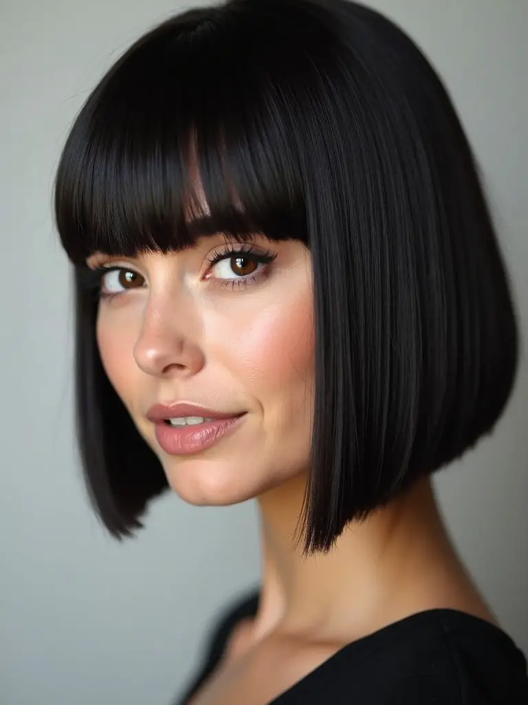 structured sophisticated versatile chin grazing bob